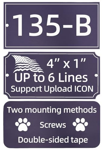 QIPAN Metal House Numbers Sign,Mailbox Numbers House Address Plaques,Indoor/Outdoor Use,Doorplate,Laser Engraving Personalized Address Signs for House,Apartment,Mailbox,Classroom, Office 4x2