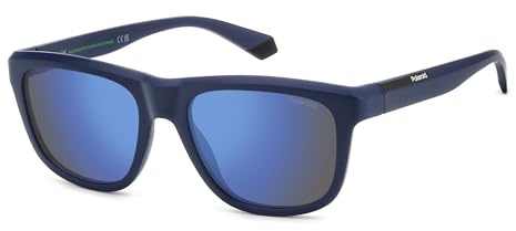 POLAROID Brille PLD 2163/S Größe 54-18 mm Matte Blau/Eye size: 54 - Bridge size: 18
