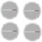 Mauedest 2X 2X 60W Waterproof Ceiling Speaker Syatems 3D Stereo Flush Mount Home Theater Amplifier In-Wall/Boat/Car/Marine
