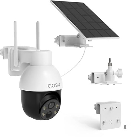 HOLACA Support de gouttière pour caméra et panneau solaire - Compatible avec AOSU 2K 3MP / 3K 5MP - Caméra de surveillance extérieure solaire (caméra et panneau solaire non inclus)