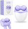 Ice Roller Gesicht, 2-in-1 Eisroller mit Gelperlen für Augen & Gesicht, gegen Schwellungen, Kopfschmerzen & Poren, Beauty Tool für kühlende Massage & Hautstraffung (Lila)