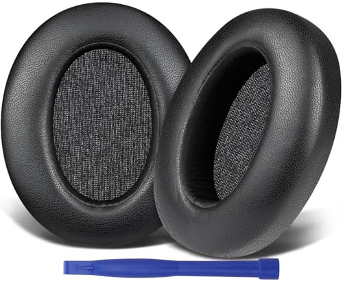 SOULWIT Almohadillas Piel de Cordero Repuesto para Sony WH-XB910 XB910N Extra Bass Cancelación de Ruido Auriculares, Almohadillas Cascos con Espuma de Aislamiento de Ruido - Negro