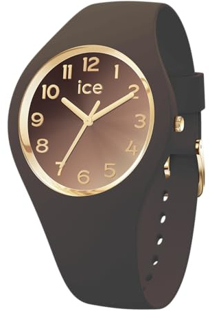ICE-WATCH - Ice Sunset Dark Chocolate - Braune Damenuhr mit Silikonarmband - 024986 (Small 37mm)