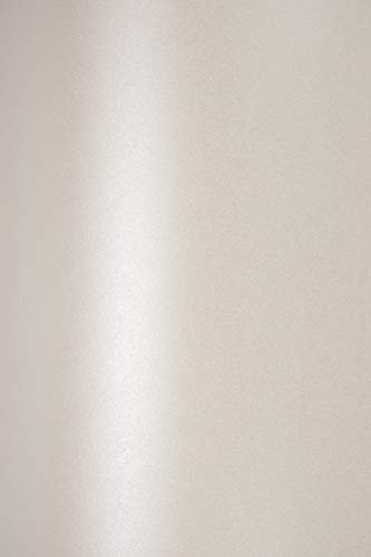 Netuno 100x Feinkarton Perlmutt- Creme DIN A4 210x 297 mm 300g Sirio Pearl Oyster Shell Glanz Karton doppelseitig schimmernd Perlglanz Metallic-Effekt Ecru Perlmuttglanz-Karton edel