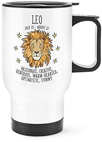 Leo Horoscope Travel Mug Cup with Handle