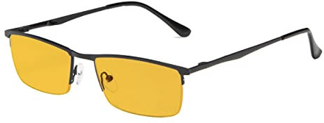 Eyekepper Blau Lichtt Blockierung Brille Halbrand Computer Lesebrillen Digital Brillen Bernstein getönten Linse Lesebrille (Schwarz, 0.50)