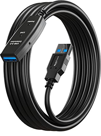 MutecPower 24 Feet Active USB Extension Cable 3.0 Male to Female with A Extension chipset Signal Booster - Active Extension/Repeater Cord 7.5 Meters / 24 Feet