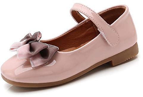 YOSICIL Ballerine da Bambina con Fiocco, in Ecopelle, da Festa Ballerina con Cinturino e Applicazione Bambina