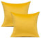 VAKADO 45x45 cm Gelb Samt Kissenbezug Dekorative Weich Einfarbige Farbe Kissenhülle Quadratisches Kissen Heimdekoration Couch Sofa Schlafzimmer Büro 2er Set