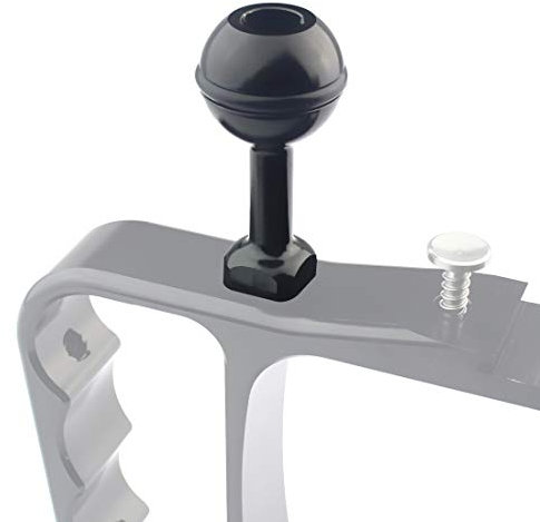 PULUZ Adaptador de bola de aluminio de tornillo de 1/4 pulgadas para DJI Osmo Action, GoPro HERO7 /6/5/5 Session /4 Session /4/3+ /3/2/1, Xiaoyi y otras cámaras de acción, diámetro: 2,5 cm (negro)