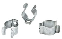 WITTKOWARE 10x Tool Clips, Federklemmen aus Federstahl, verzinkt, offen, z.B. für Kabel oder Rohre, Spannbereich-Ø 13-14mm