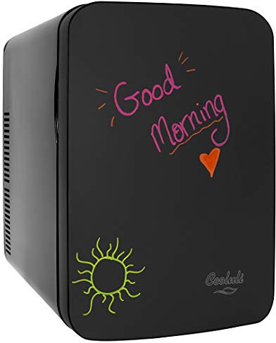 Cooluli Vibe Mini réfrigérateur pour chambre à coucher – Avec tableau noir magnétique à l'avant – Petit réfrigérateur portable de 15 L pour voyage, voiture et bureau – Refroidisseur et réchauffeur à