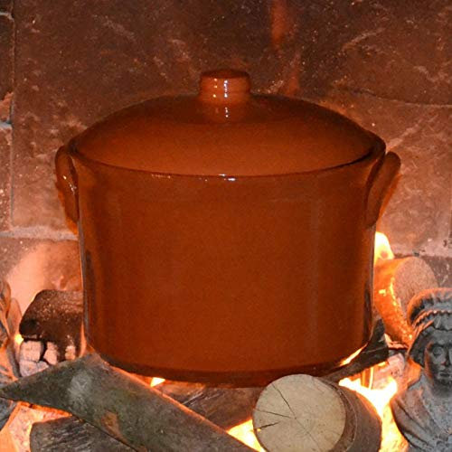 Marmite de cuisson de 9 L en terre cuite - D 25.5 cm