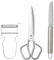 Juego de 3 utensilios de cocina en acero inoxidable Bergner colección Helpy