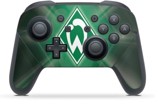 DeinDesign Skin kompatibel mit Nintendo Switch Pro Controller Folie Sticker SV Werder Bremen Offizielles Lizenzprodukt Wappen