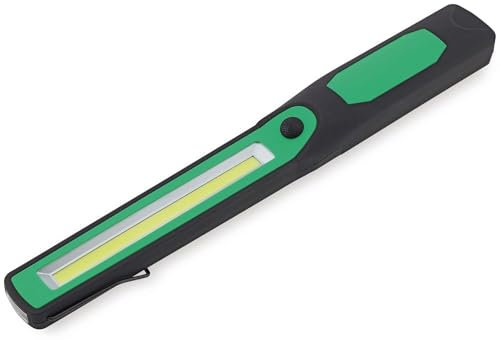 Lampe de travail LED pour atelier, lampe d'inspection étroite et plate, 3W, alimentée par batterie, 300 lumens, base magnétique à crochet