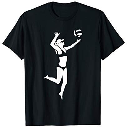 Beachvolleyball Frau Mädchen T-Shirt