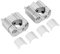 Elevador de manillar, par de 22 mm / 28 mm Adaptador de abrazaderas de montaje elevador de barra gruesa para manillar de motocicleta Aleación de aluminio CNC(Plata)