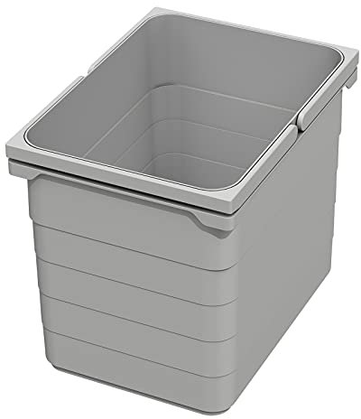 eins2vier Abfallsammler Höhe: 250 mm Volumen 15 Liter 306 x 230 mm alugrau 5078 Abfalltrennsystem Mülleimer Komposteimer von SOTECH