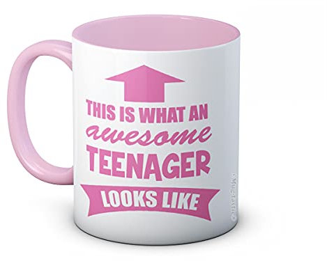 This is What an Awesome Teenager Looks Like - Girl's Ceramic Coffee Mug (Pink)