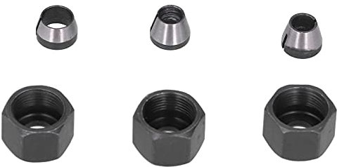 Router Collet Adapter, Trimmer Bit Converter Easy Installation Various Sizes Good Hardness High Strength Carbon Steel for Engraving