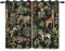 YONGFOTO 117x229cm Tierwelt Verdunkelungsvorhänge Dschungel Wildlife World Elefant Giraffe Wild Safari Grüner Wald für Wohnzimmer Schlafzimmer Fenstervorhänge, 2 Paneele mit Öse