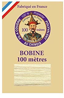 Sajou Fil à Coudre Polyvalent - Fil au Chinois Fabriqué en France - Coloris 309 : Ecru