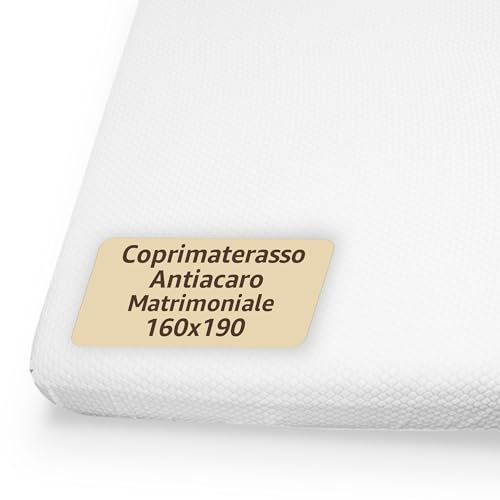 Copri Materasso Matrimoniale - Coprimaterasso Matrimoniale 160x190 - Copri Materasso Antiacaro Anallergico - Elasticizzato e con Angoli