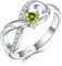Starchenie Unendlichkeit Ring 925 Sterling Silber Herz Geburtsstein flügel Verlobungsring für Damen