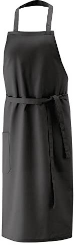 EXNER Damen-Latz-Schürze, Schuerze, Koch-Schürze, Gastro-Schürze, mit Tasche, B 75 x H 75 cm, Baumwoll-Mischgewebe, Farbe schwarz