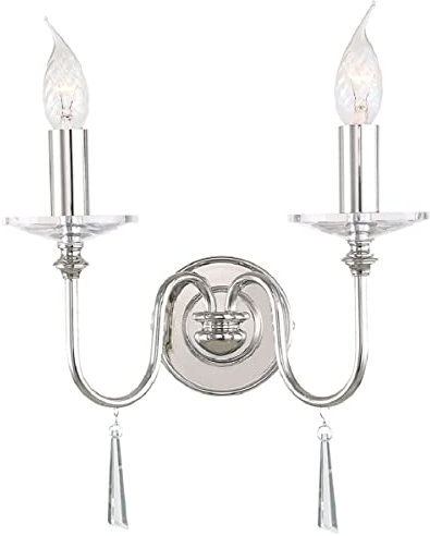 Casa Padrino Jugendstil Doppel Wandleuchte Silber 30 x 16,5 x H. 23 cm - Elegante Hotel & Restaurant Wandlampe - Barock & Jugendstil Wandleuchten