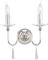 Casa Padrino Jugendstil Doppel Wandleuchte Silber 30 x 16,5 x H. 23 cm - Elegante Hotel & Restaurant Wandlampe - Barock & Jugendstil Wandleuchten