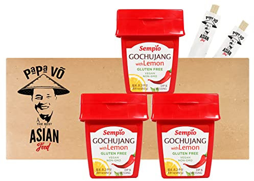 3er Pack (3x250g) Sempio Gochujang mit Lemon Glutenfrei, vegan (Papa Vo®)