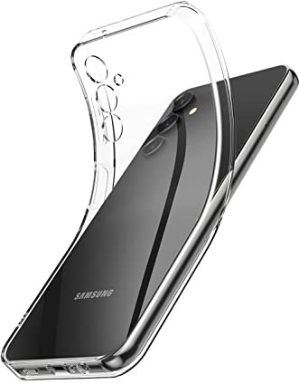 Captor Cover Trasparente per Samsung Galaxy A34 5G, Custodia TPU in Silicone Flessibile Morbida e Sottile, Alta Qualità con Bordo Rialzato per Schermo e Protezione Fotocamera (Trasparente)