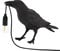 OUGPIU Vögel Tischlampen Schlafzimmer Harz Krähe Schreibtisch Lampe Nachttisch Licht Wand,Kreative Wandleuchte mit Glühbirne,Rabe Lampe Wand Licht Schwarz Neuheit Vogel Harz Krähe Bett