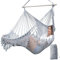 Chihee Sedie Sospese Sedia amaca super grande Sedia a corda in cotone morbido,Forte barra di diffusione in metallo pieghevole Ampio sedile pizzo Stretch Swing sedia Decorazione a tema interni,esterni