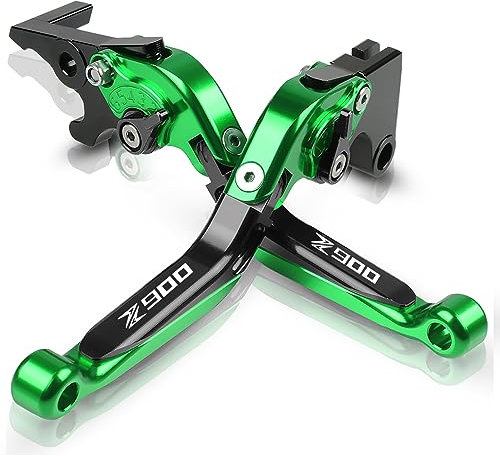 FREAXLL Z900 207-2021 Motorrad-Brems- und Kupplungshebel-Set, 2 Stück, faltbare Bremshebel, ausziehbar, für Kawasaki Z900 Z 900 2017 2018 2019 2020 2021 - Grün