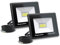 Wegoodlife 2 Stück 10W LED Strahler Außen, Superhell 730LM Wandleuchte, 6500K Kaltweiß Aussenstrahler, IP66 Wasserdicht Flutlicht, Scheinwerfer für Hinterhof Auffahrt Garage Sportplatz Flur Garten