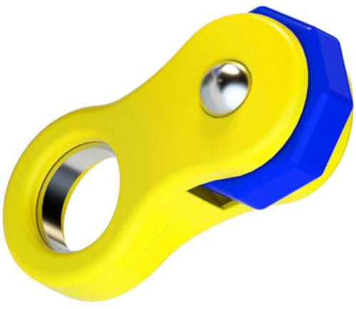 BASSION Fidget Roller Toy, Adult Rotating Spinner, Anxiety Relief, Perfect for ADHD, ADD, Autism, Quiet Sensory Toys for Adults Kids, Cool Gadgets (Yellow)