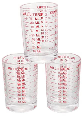BESTonZON 3 Stk Messbecher Messglas Glas Espresso Messkrug Aus Glas Espressotassen Aus Glas Espresso Messen Milchbecher Aus Glas Mini-sahnekännchen Backen Mini-maßglas Saft Glas Haushalt
