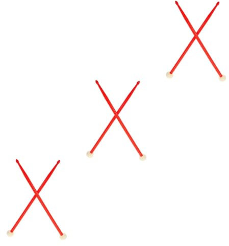 ibasenice 3 Paar Performance Drumsticks Bühne Nylon Drumsticks Filzspitze Doppelseitiges Set Musikalische Percussion Sticks