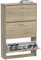 MUEBLES PITARCH | Zapatero Recibidor Mueble Auxiliar Estrecho 3 Puertas para Entrada Roble Cambrian, 18 Pares de Zapatos, 82x74x25cm, Colección Tibet
