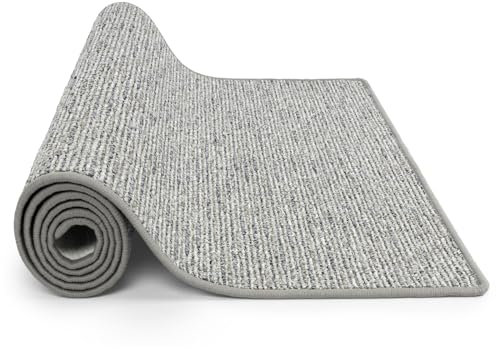 KARAT Tapis de Passage - Tapis de Couloir Surface et Dessous antidérapants – Disponible en Plusieurs Dimensions Pratiques - Parfait pour Cuisine, Couloir et Salon (Geneva 80 x 200 cm, Gris argenté)