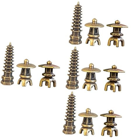 Mipcase 12pièces Pavilions Miniatures pour Décor Zen pour Jardin Et Ornements De Table Élégants