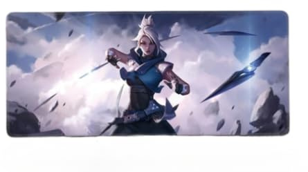 GeRRiT Valorant Gaming Mouse Mat Large XXL Long Extended Pads Big Mousepad Keyboard Mouse Pad Desk Pad Home Office Decor Accessories for Computer Pc Laptop (jett)