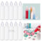 OTCRAFT 10 Pack 25 ML Empty Fine Tip Applicator Bottles; Plastic Squeeze Bottle for Glue Paint Ink; Clear Liquid Dispenser Small Gluing Projects, Paper Quilling DIY Craft, Acrylic Paintin