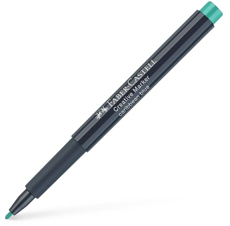 Faber-Castell Creative Marker Pen Farbe 156 Karibikblau Färben Zeichnen Schreiben Kunst Home Office Künstlerbedarf