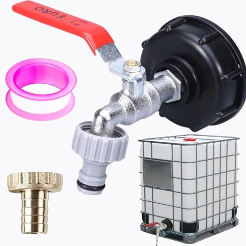 HUFHNWSO adattatore per rubinetto cisterna 1000 litri 1/2 Raccordo 1000Litri serbatoio acqua 1000