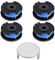 JAMSSOW 4 Pièces Bobine de Fil Convient pour Ryobi AC14RL3A,Rechange Coupe Bordure pour Ryobi One+ 18V 24V 40V,Ø1,65mm 3,4m Longueur,AC14HCA Couvercle(4 Bobine+1 Couvercle)