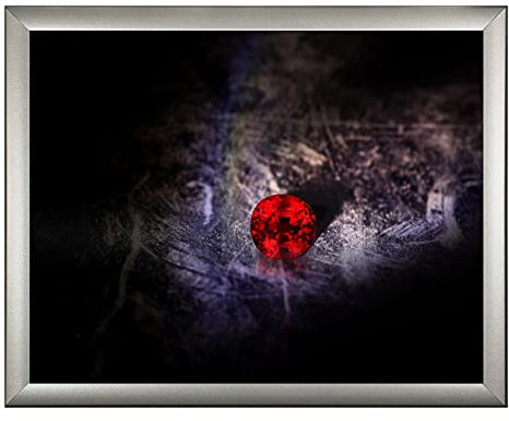 arte-tuo Bilderrahmen Rubin | 50x110 cm | Silber matt | klares Kunstglas | Puzzle Diamond Painting Poster